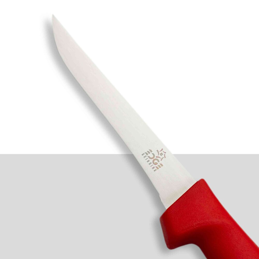 Straight Boning Knife Red Handle 5"