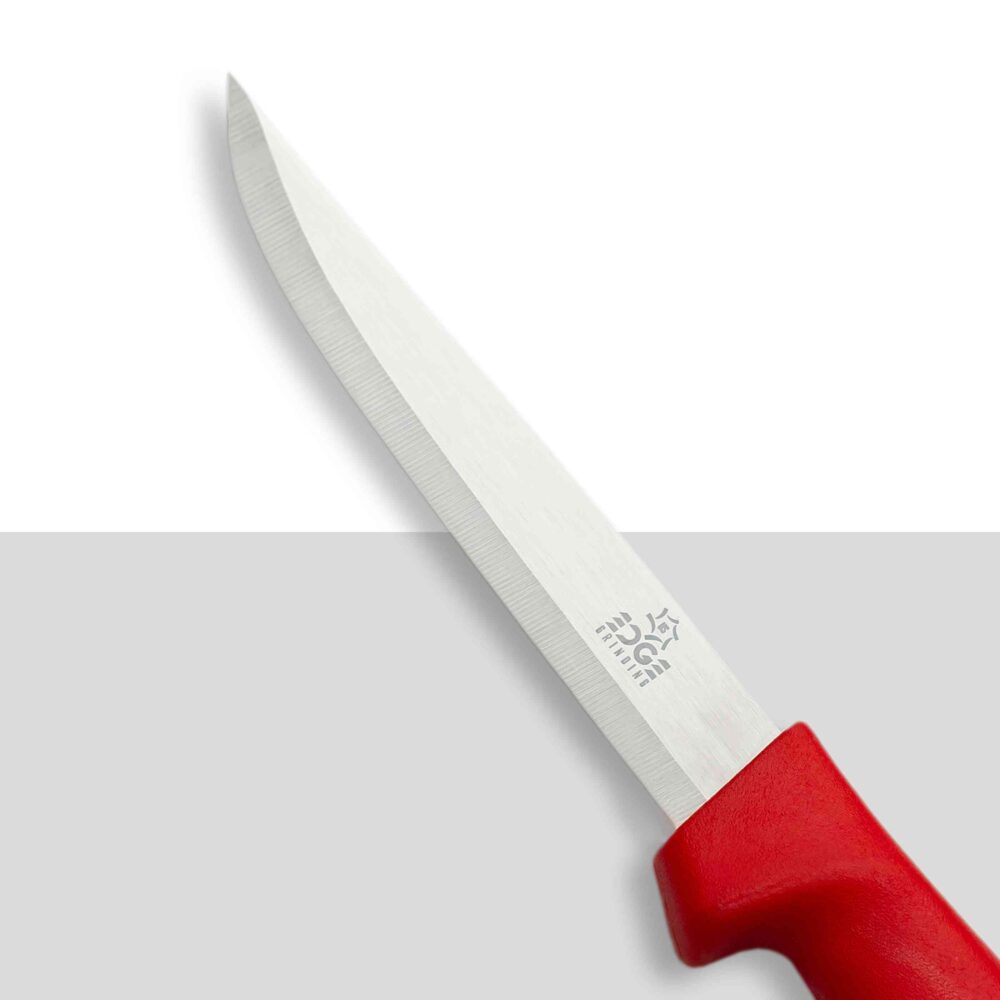Straight Boning Knife Red Handle 6"